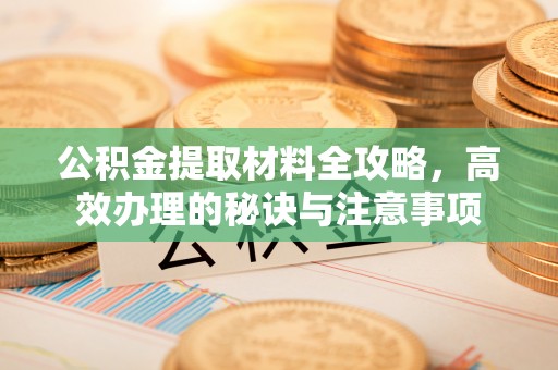 桐城公积金提取材料全攻略，高效办理的秘诀与注意事项