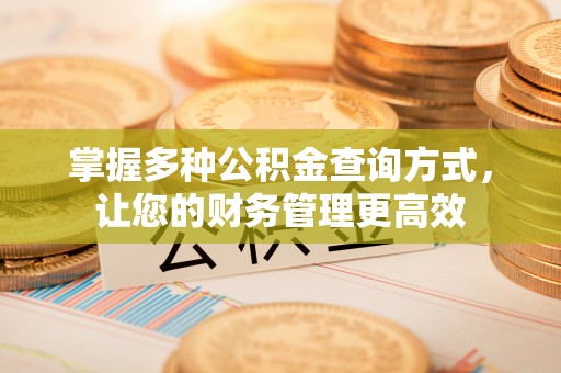 桐城掌握多种公积金查询方式，让您的财务管理更高效