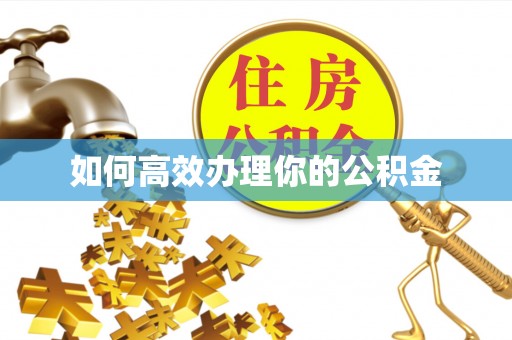 桐城如何高效办理你的公积金