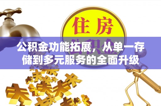 桐城公积金功能拓展，从单一存储到多元服务的全面升级