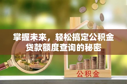桐城掌握未来，轻松搞定公积金贷款额度查询的秘密