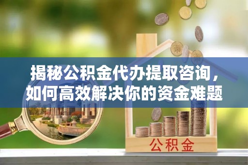 桐城揭秘公积金代办提取咨询，如何高效解决你的资金难题