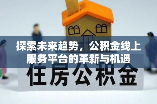 桐城探索未来趋势，公积金线上服务平台的革新与机遇
