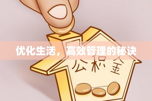 桐城优化生活，高效管理的秘诀