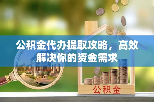 桐城公积金代办提取攻略，高效解决你的资金需求