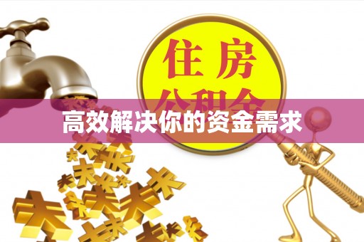 桐城高效解决你的资金需求
