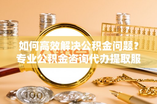 桐城如何高效解决公积金问题？专业公积金咨询代办提取服务来帮你