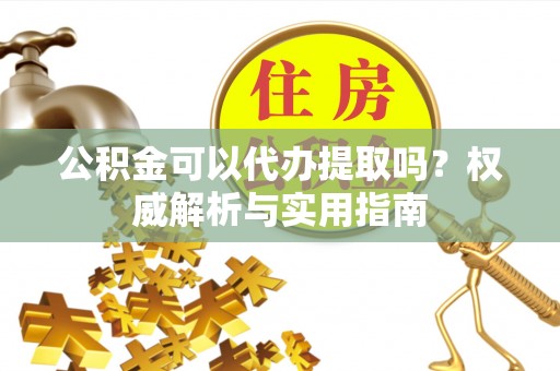 桐城公积金可以代办提取吗？权威解析与实用指南