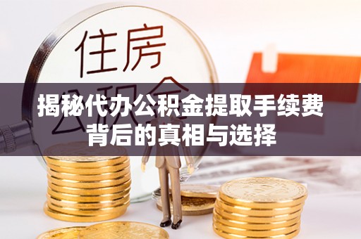 桐城揭秘代办公积金提取手续费背后的真相与选择
