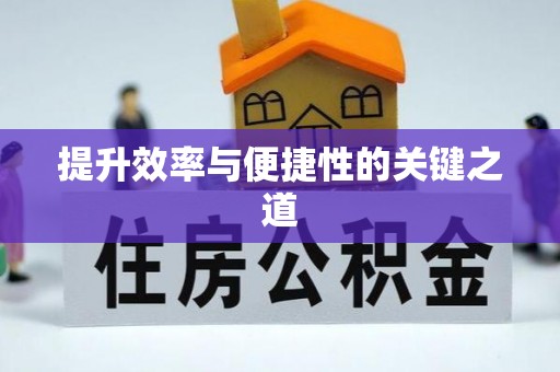 桐城提升效率与便捷性的关键之道