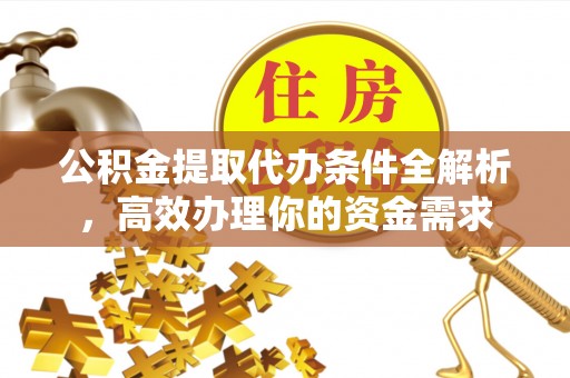 桐城公积金提取代办条件全解析，高效办理你的资金需求
