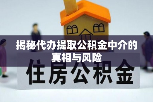桐城揭秘代办提取公积金中介的真相与风险